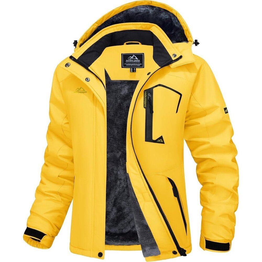 Women's Yellow Como Ski Jacket Waterproof Jacket Windproof Winter Coats